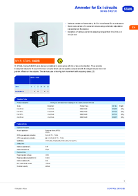 Thumbnail of document Data Sheet - 8402C6 Ammeter for Ex i circuits